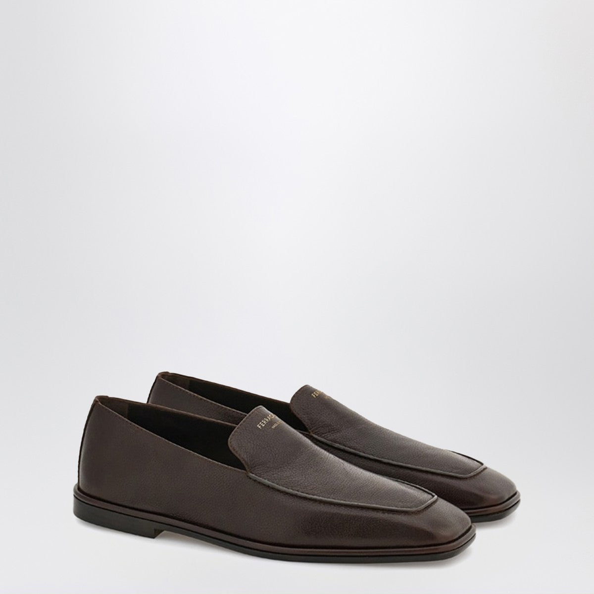 Ferragamo Dark brown leather loafer